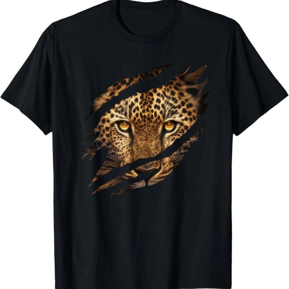 Leopard Cheetah Tiger Leopard Face Lion Cat T-Shirt